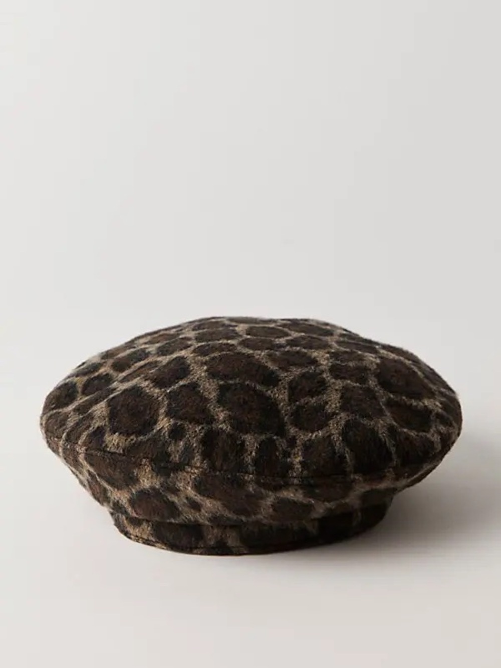 Free People Leopard Print Wool Beret - Brown